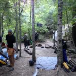 Camp along the Virgin River. The Narrows, Zion National Park, Utah